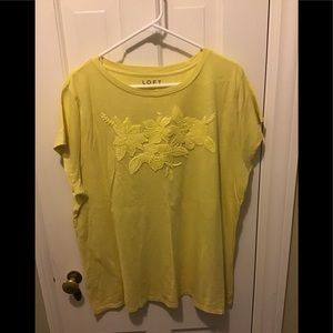 Loft floral embroidered tee xxl